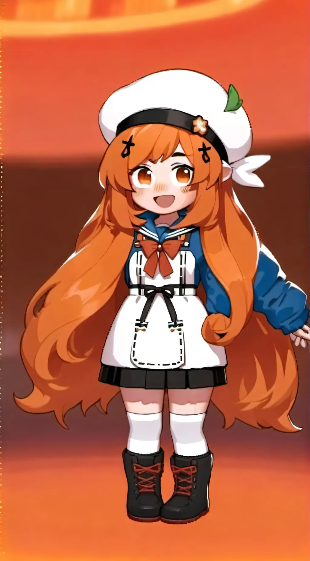 ai character: girl bacon background