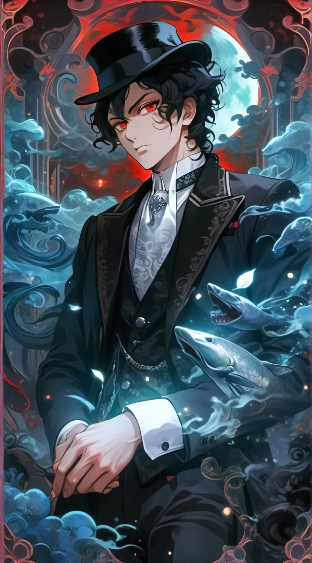 ai character: Kibutsuji muzan background