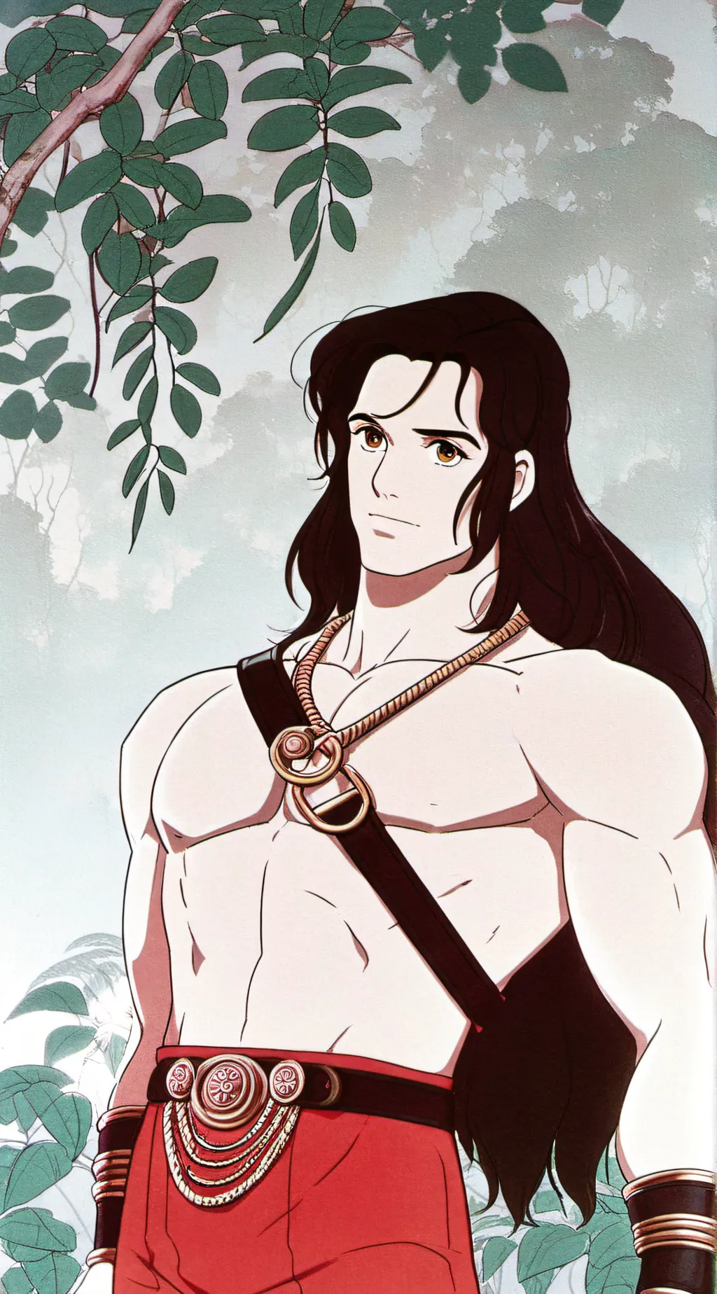 ai character: Tarzan  background