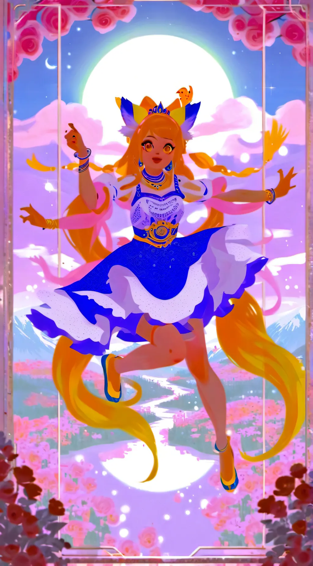 ai character: CatNight x SunDay background