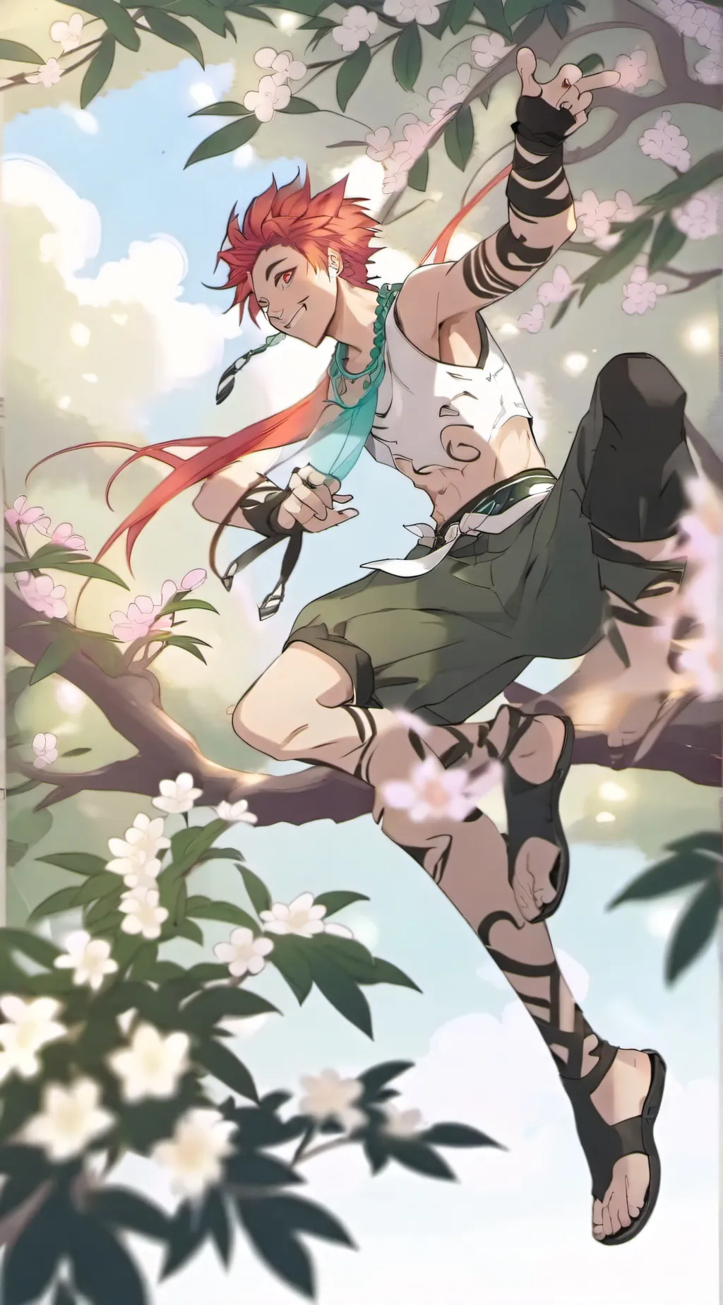 ai character: Kirishima  background