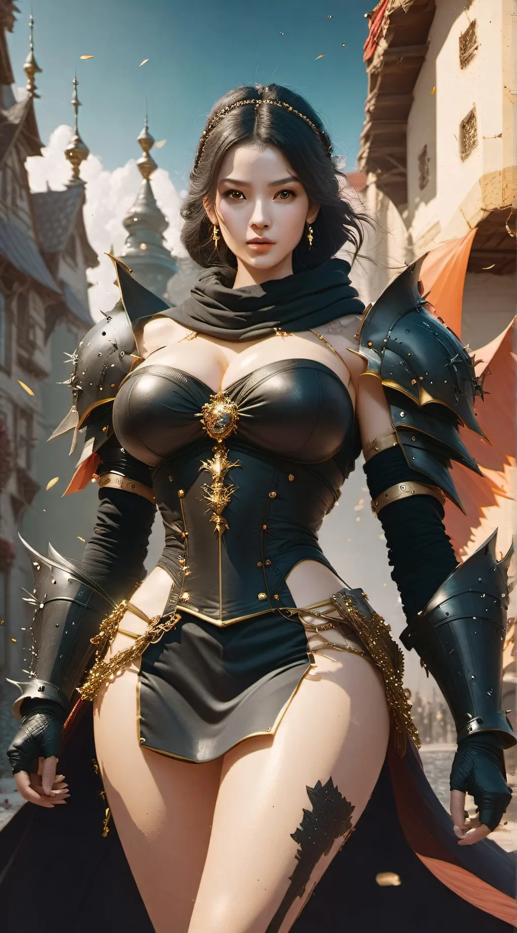 ai character: lilly black knight background