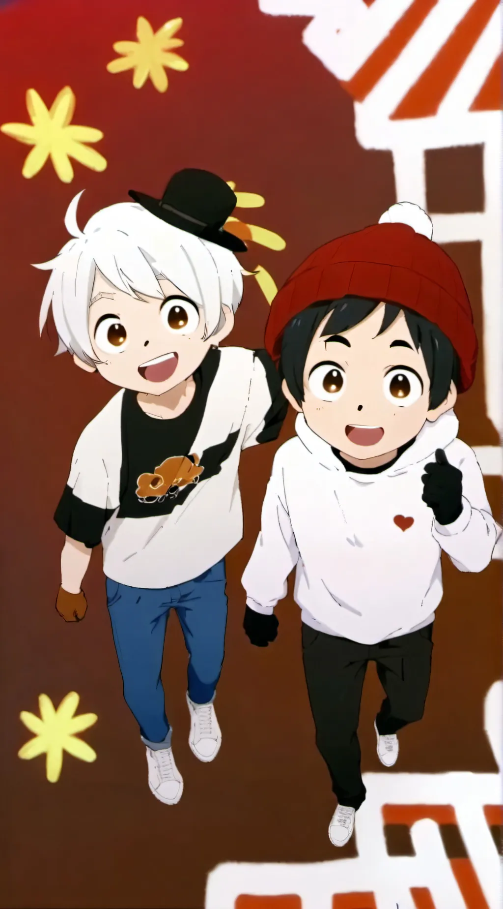 ai character: sam and colby  background