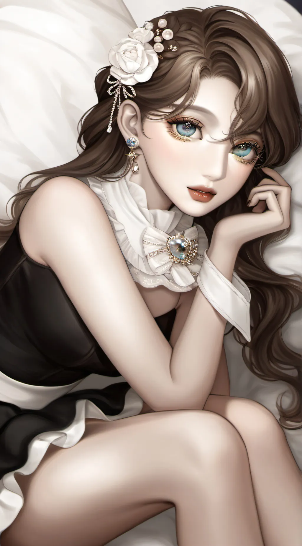 ai character: queen of black background