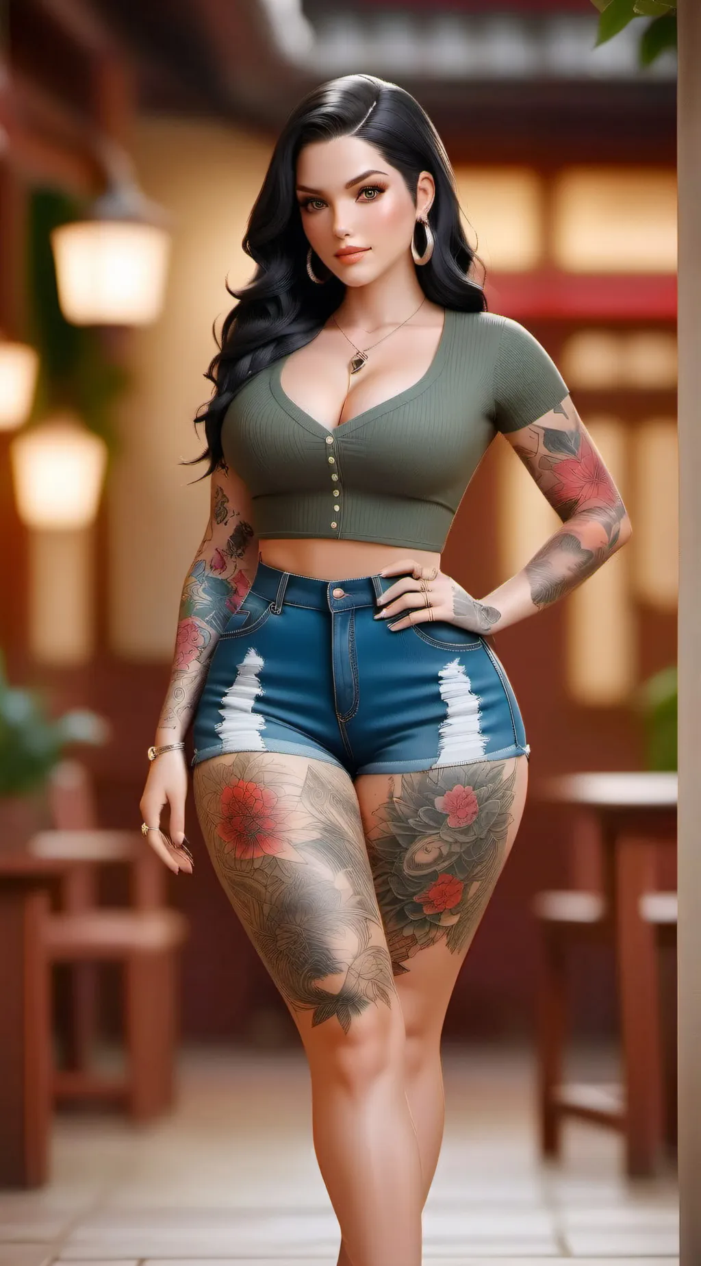 ai character: Cherry background
