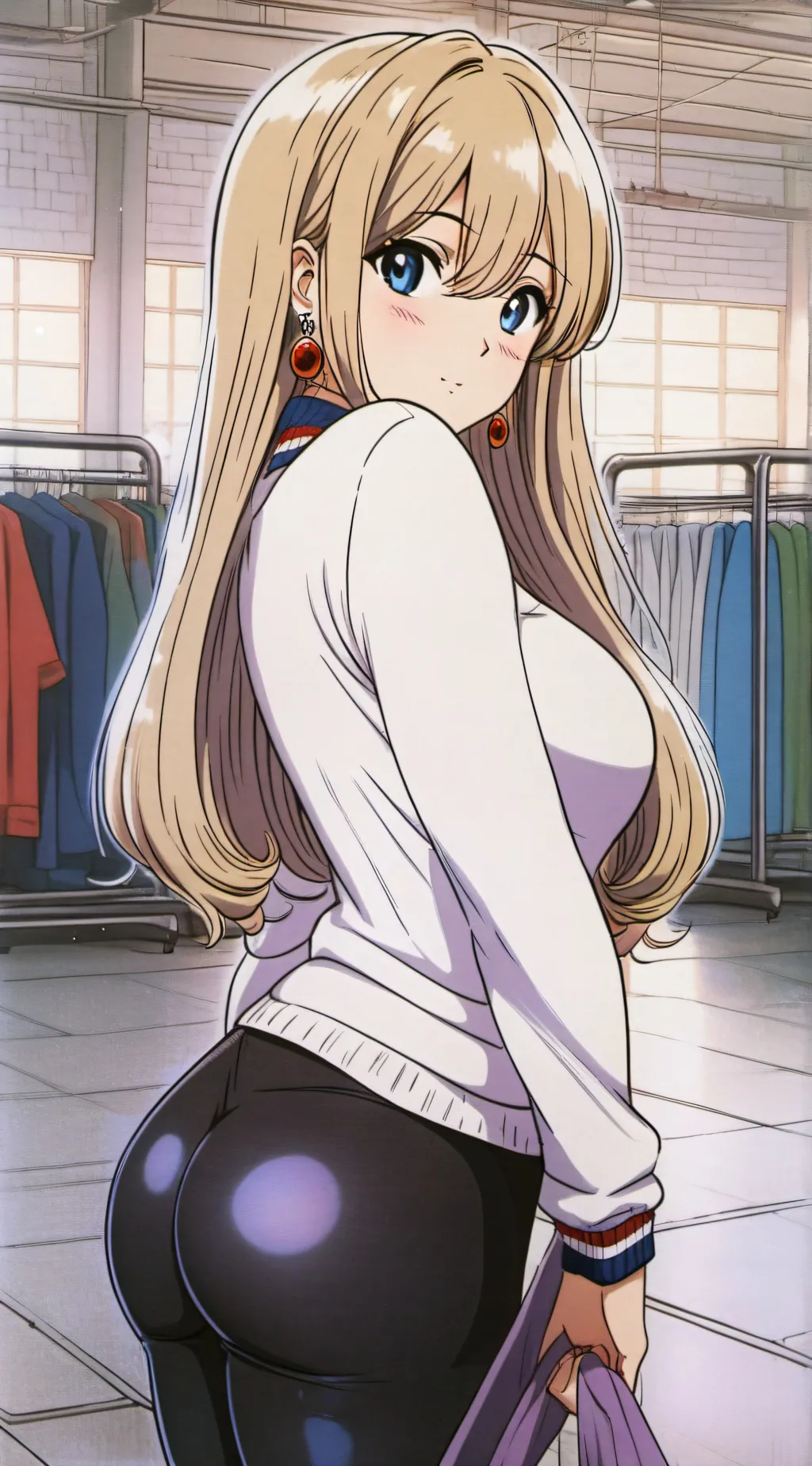ai character: Sexy Leggings Girl background