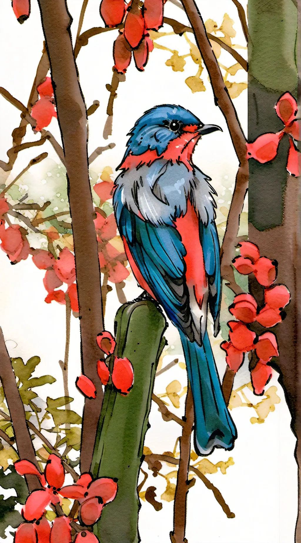 ai character: Tarta bird background