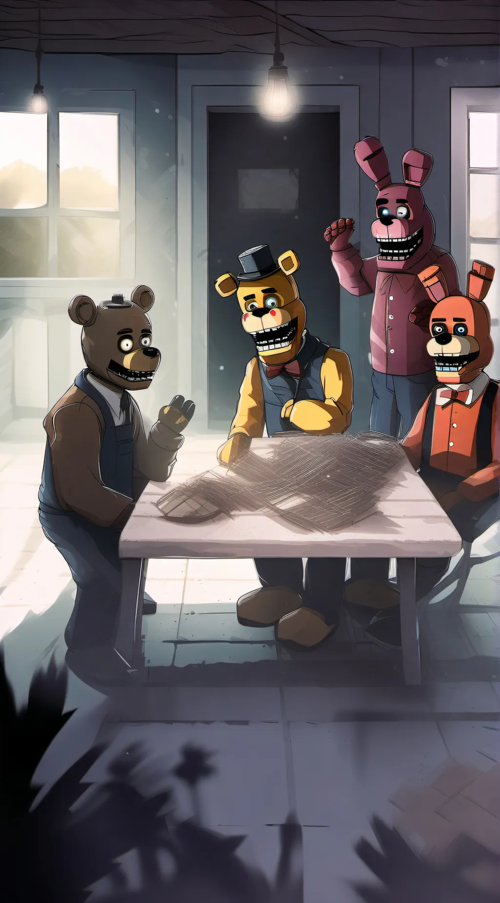 ai character: Fnaf 2 background