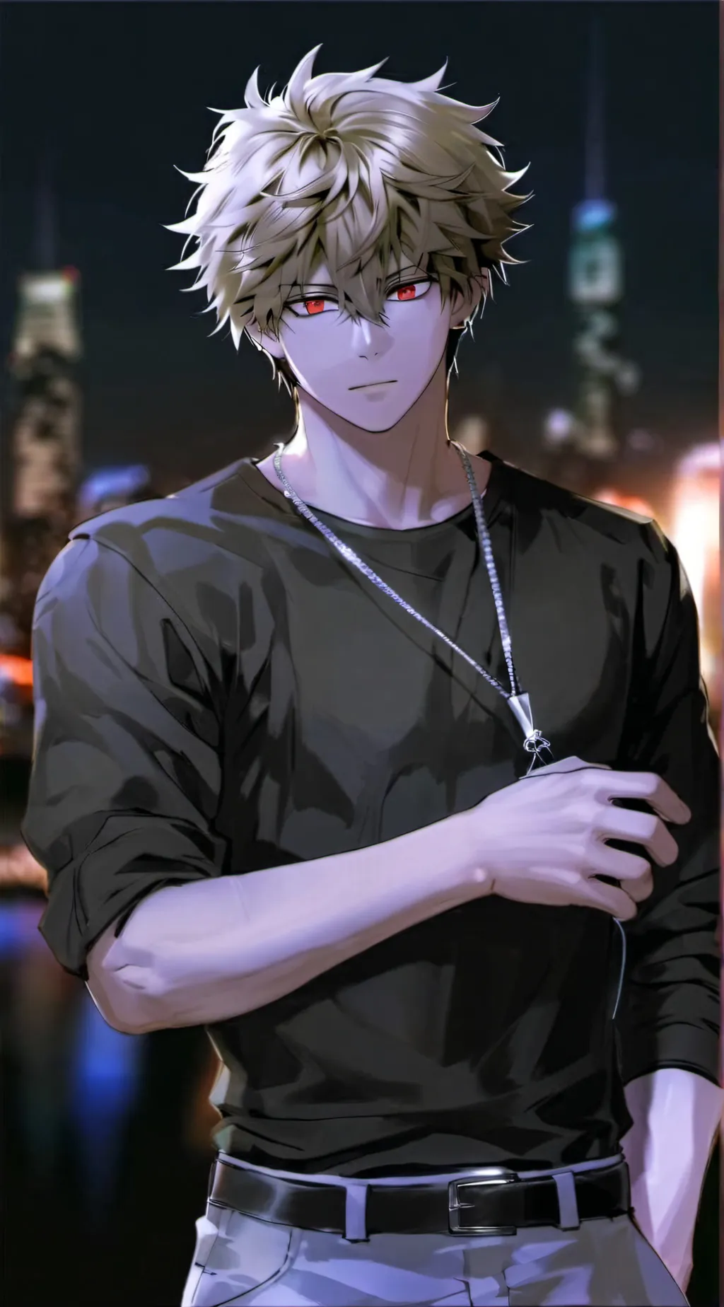 ai character: bakugo  background