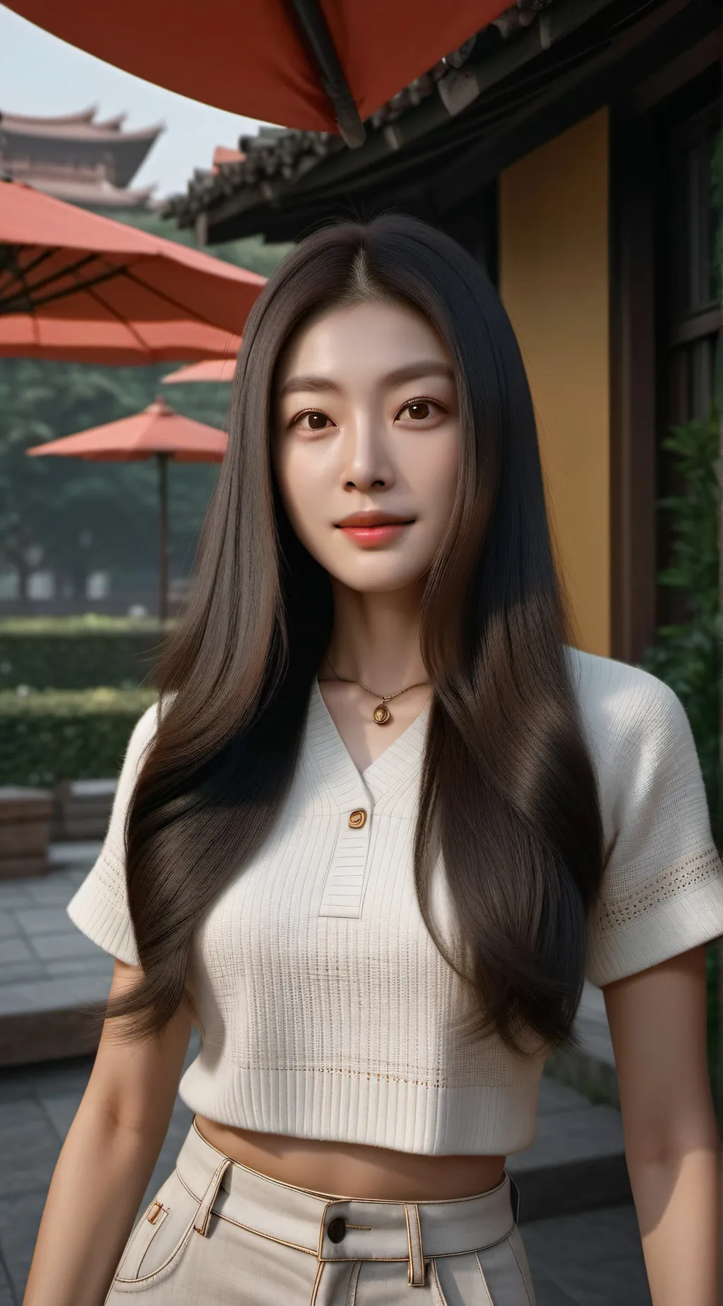 ai character: Irene Red velvet  background
