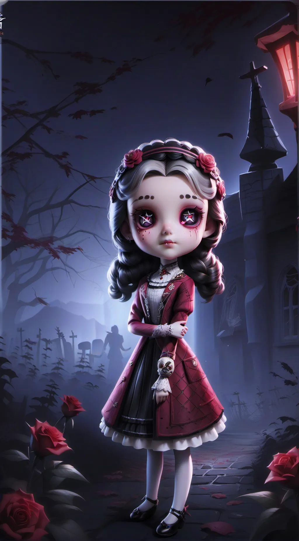 ai character: Creepy doll background