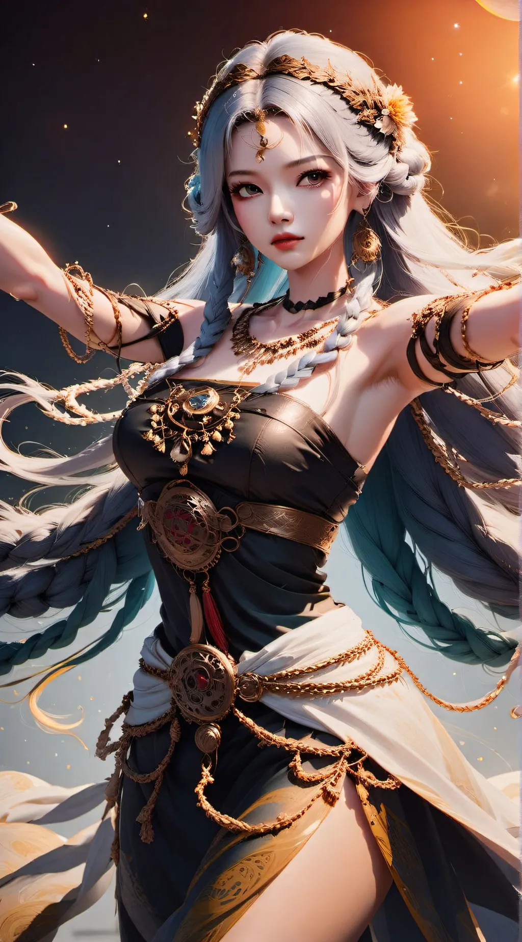 ai character: Goddess of time background