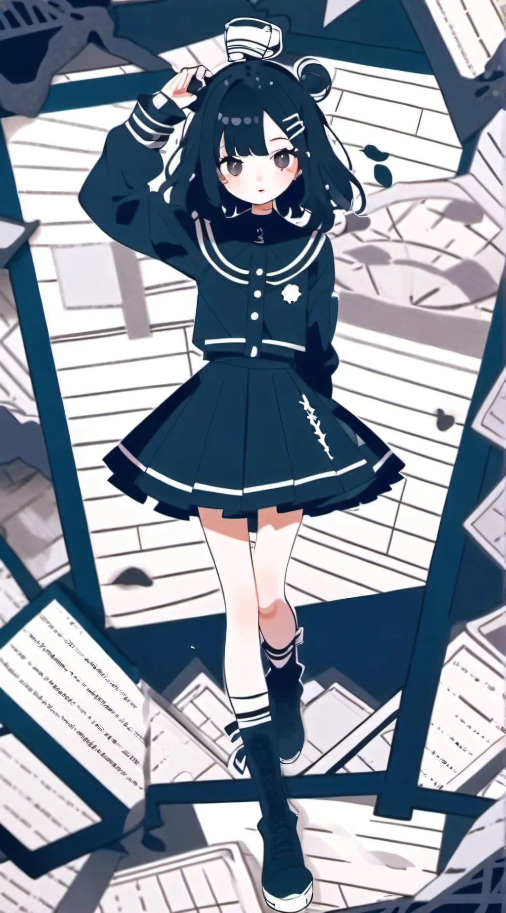 ai character: MHA jail  background
