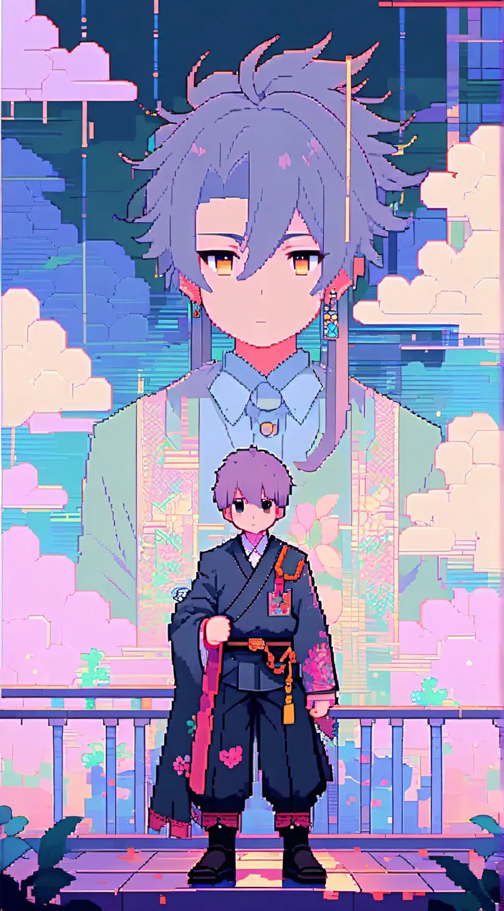 ai character: denji vs makima  background