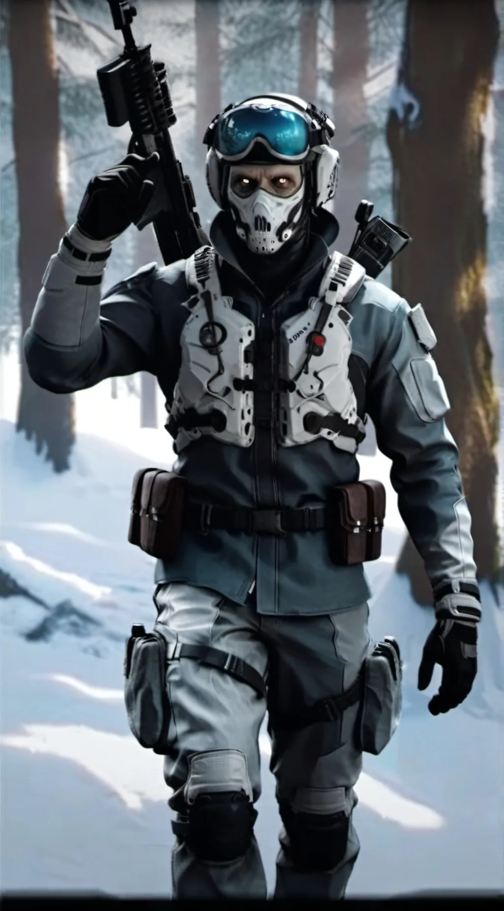 ai character: Ghost  background
