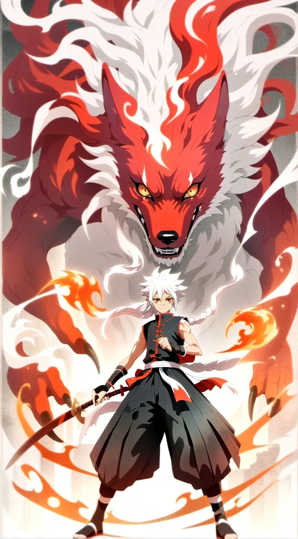 ai character: baby kurama background