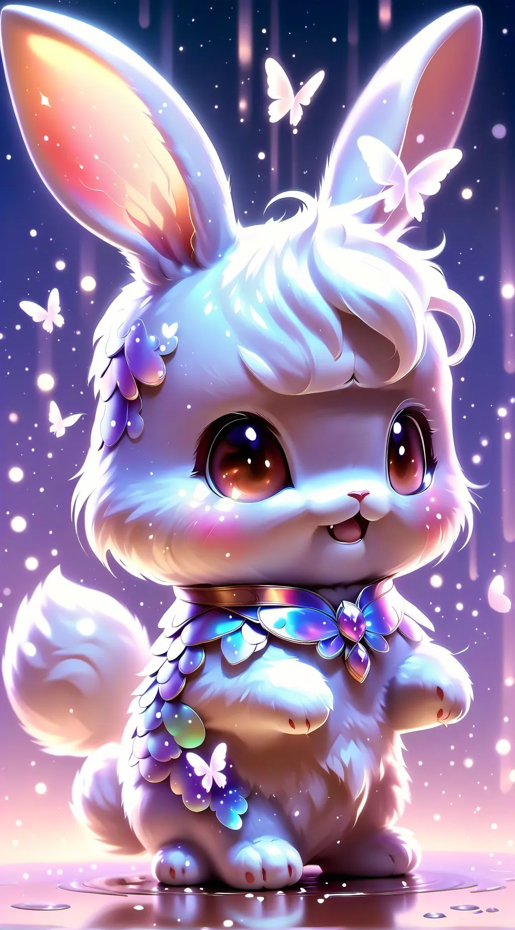 ai character: cute bunny💖 background