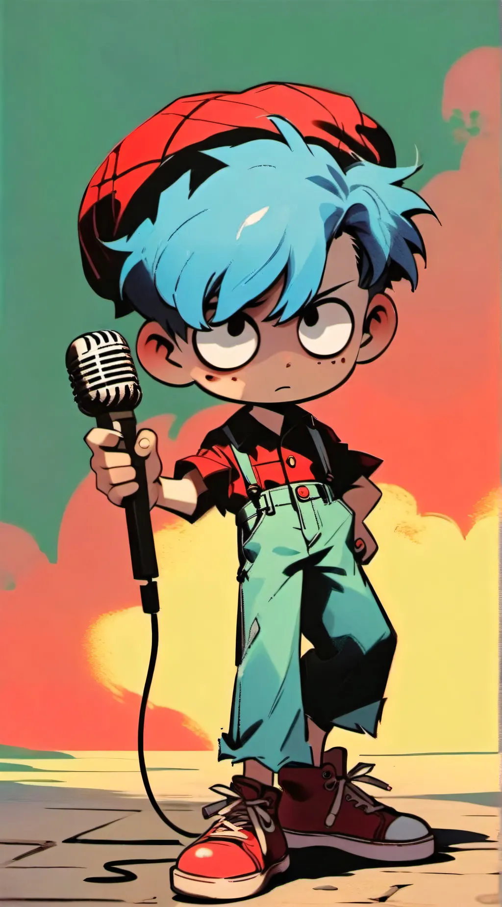 ai character: Boyfriend fnf background
