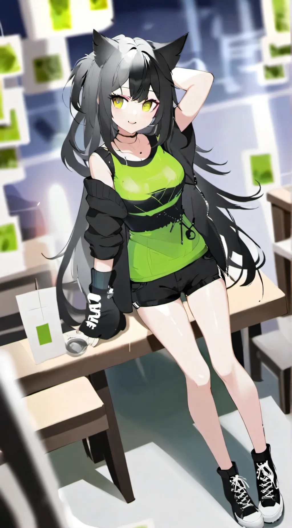 ai character: Mha titanic background
