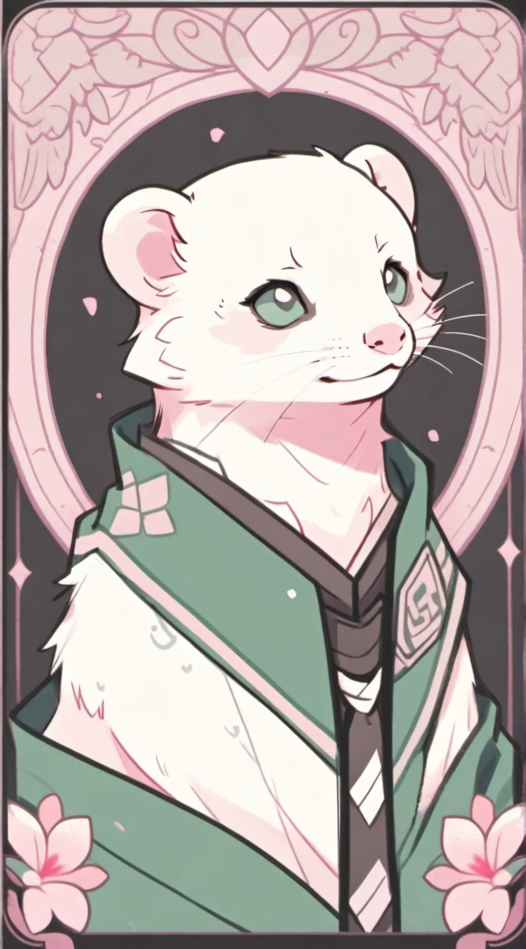 ai character: Draco ferret  background