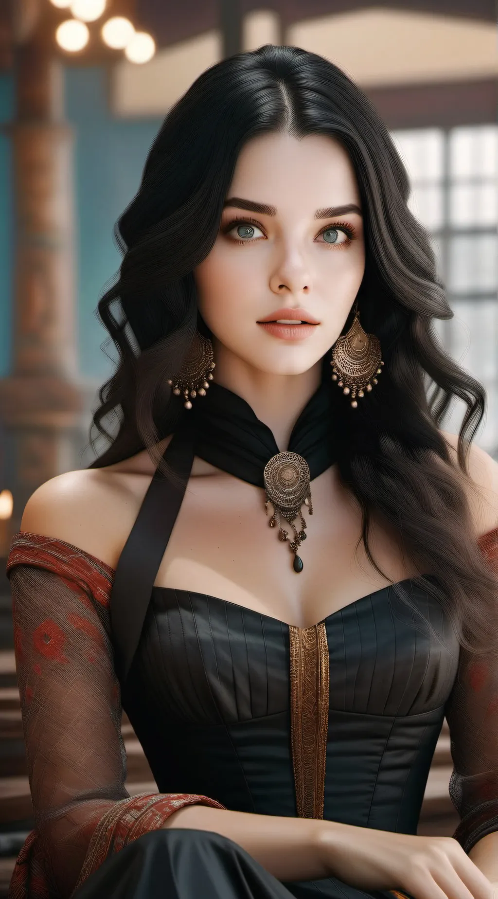 ai character: Amelia Sionis  background