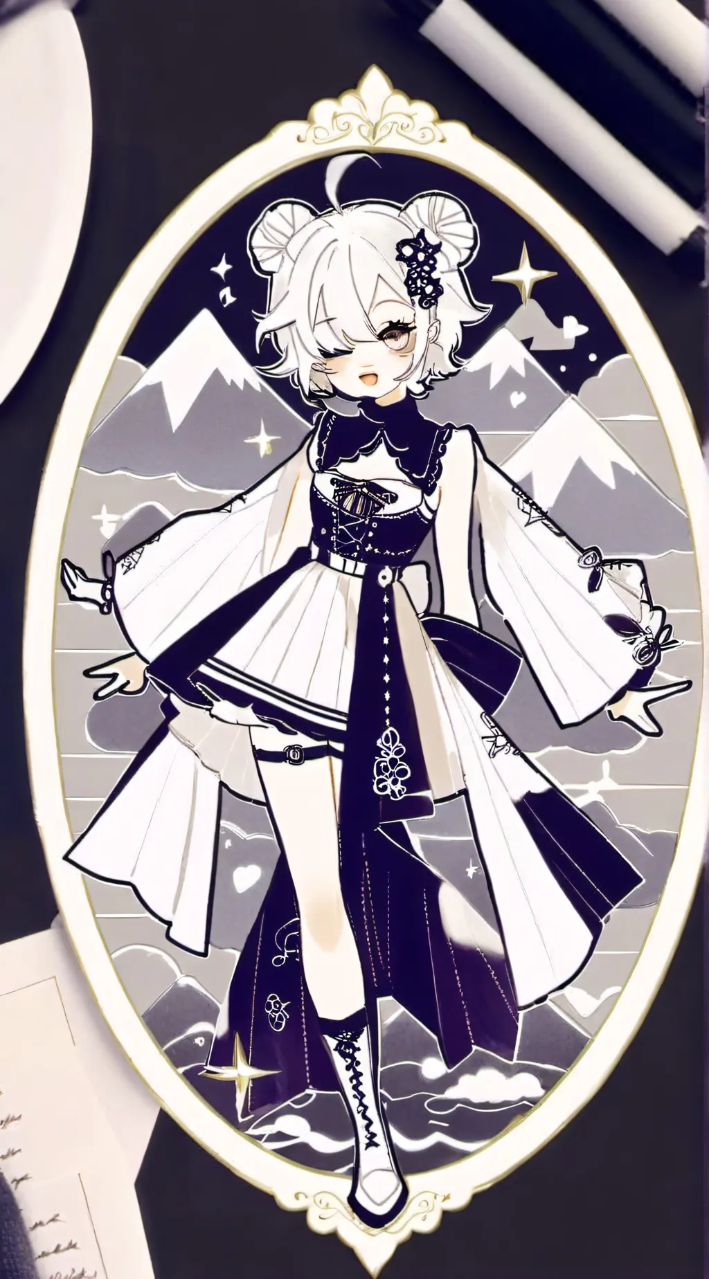 ai character: Chinese gf 😭😊✨ background