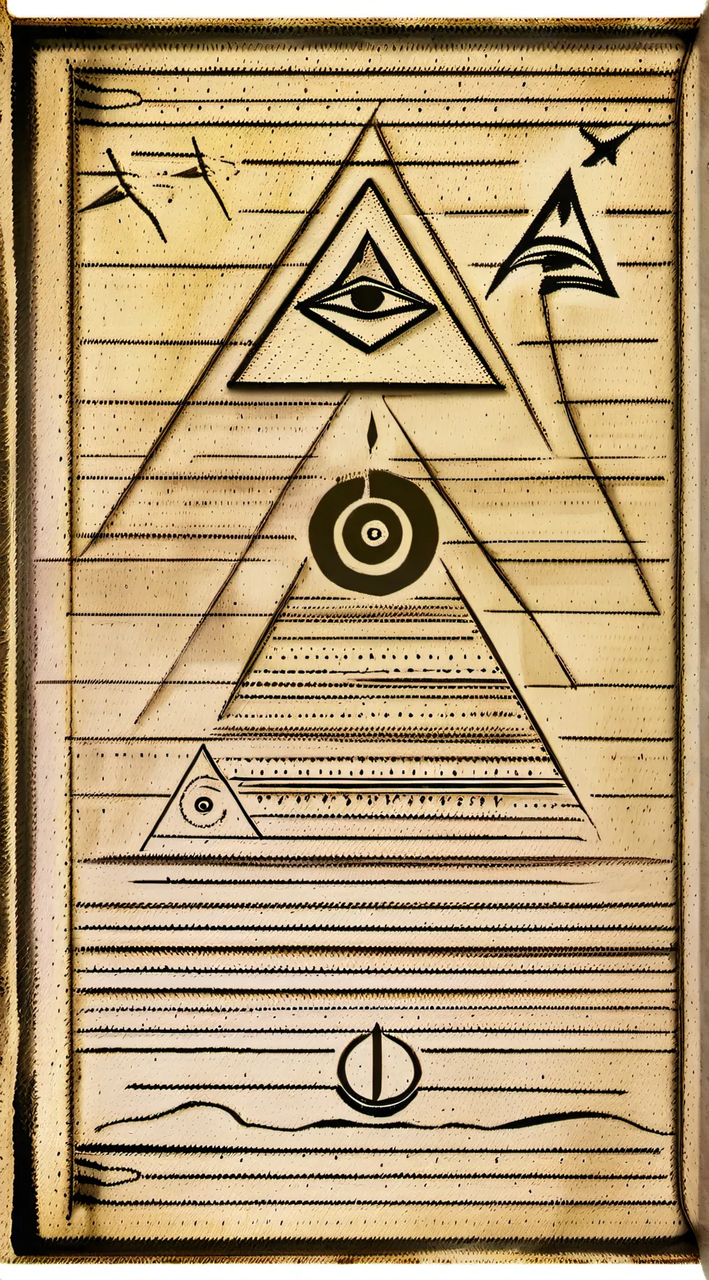 ai character: Bill Cipher drunk background