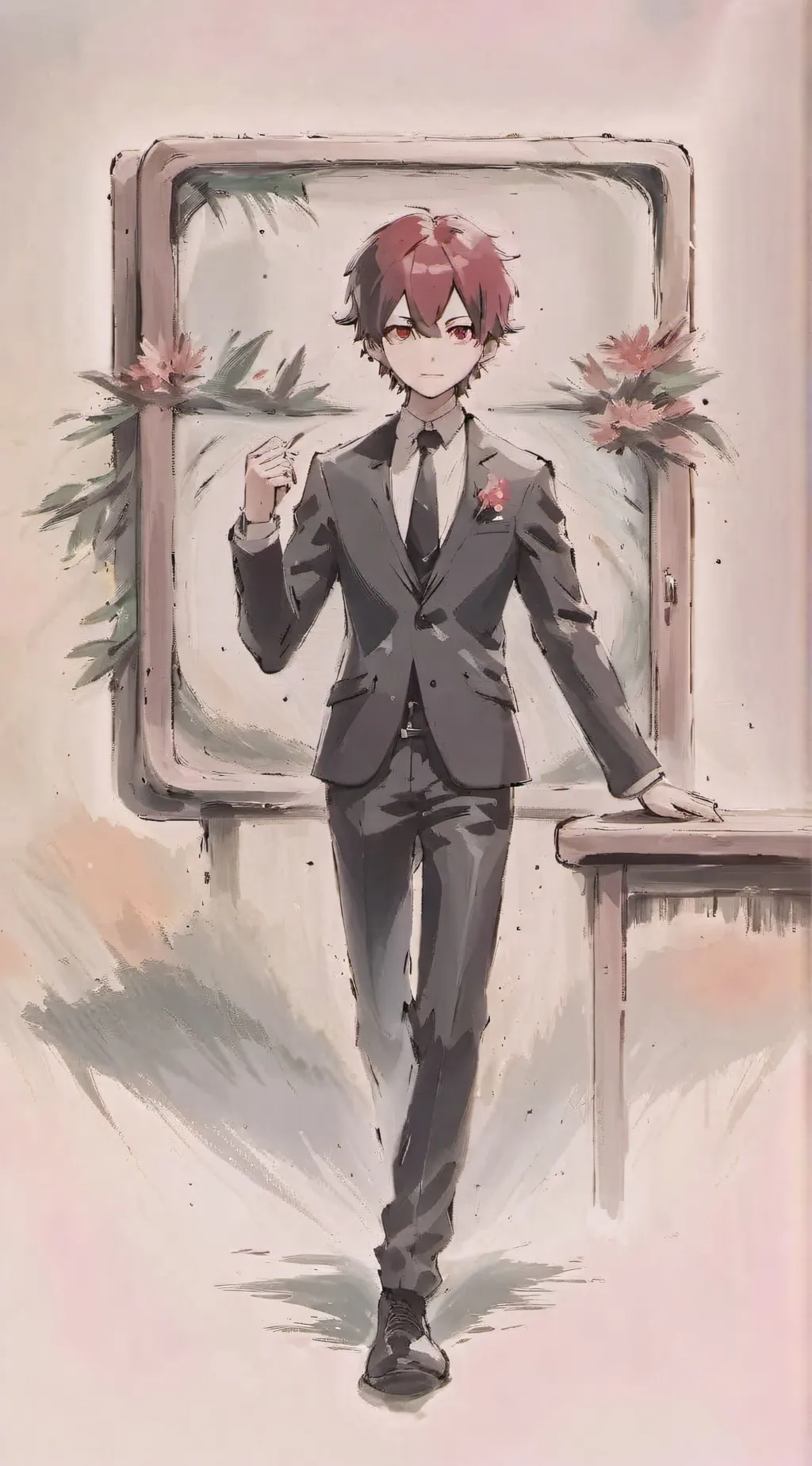 ai character: TV man background