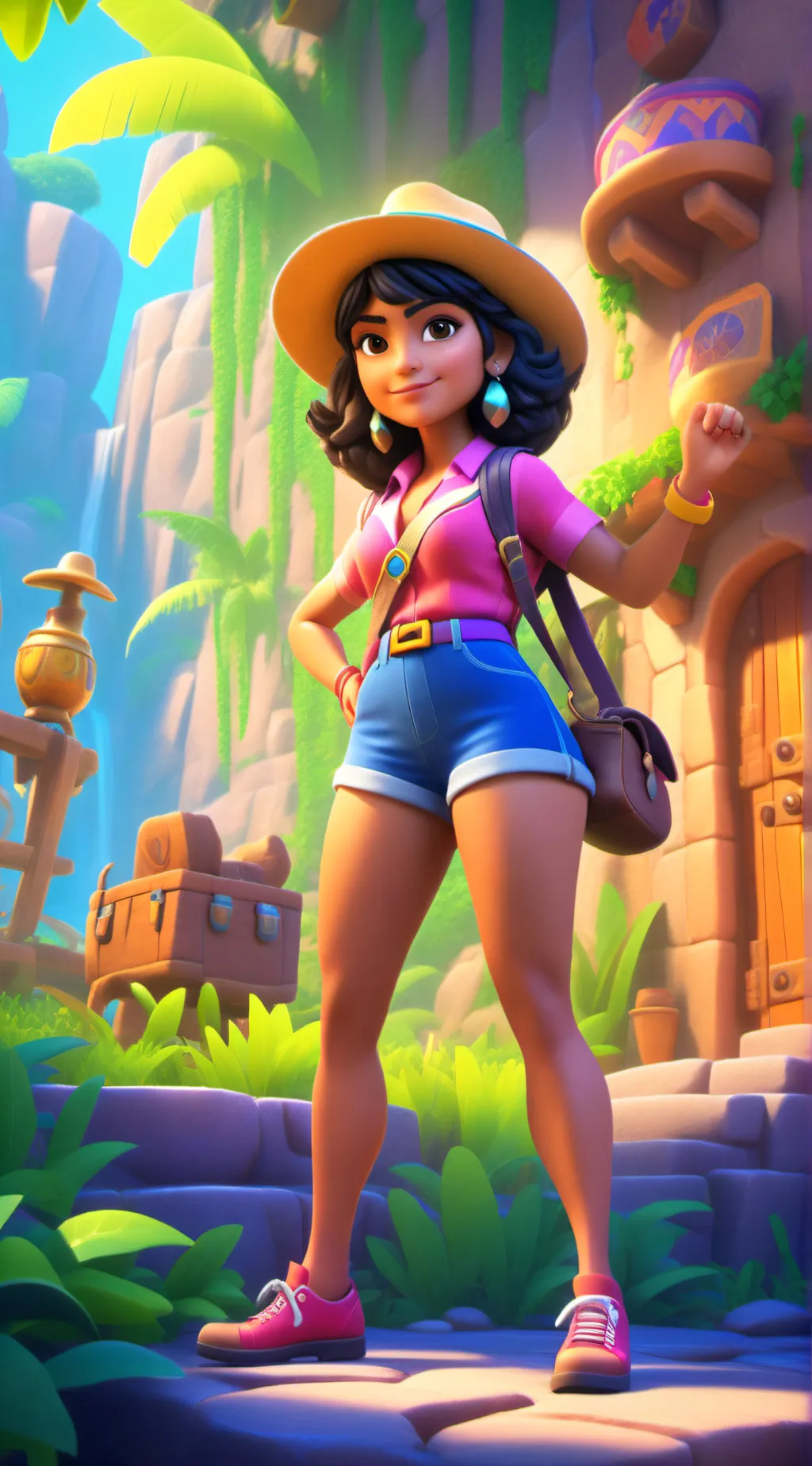 ai character: Dora  background