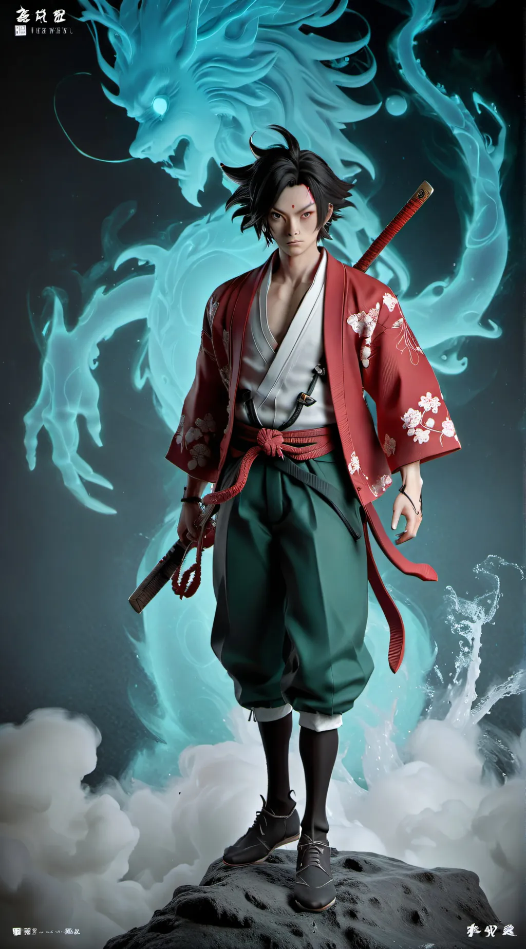 ai character: tanjiro  background