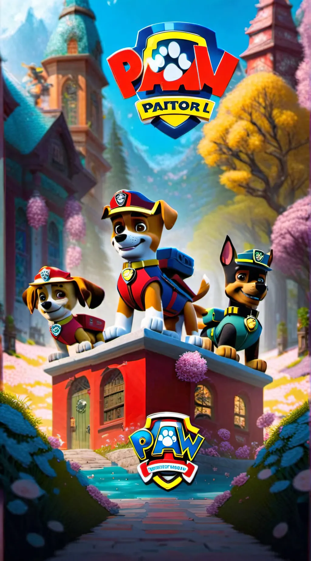 ai character: PAW patrol background