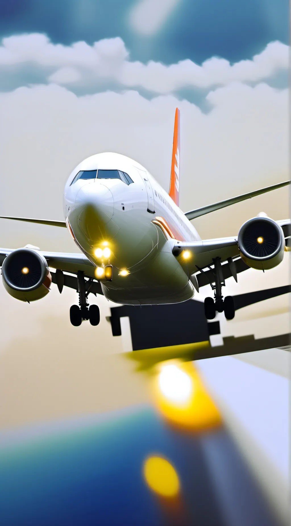 ai character: Cat plane trip  background