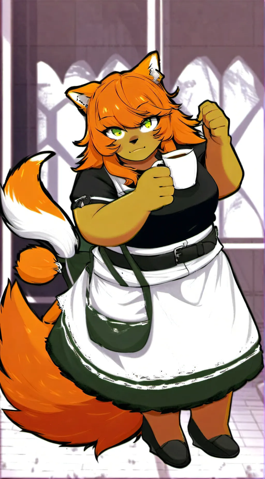 ai character: fat catgirl cafe 2 background