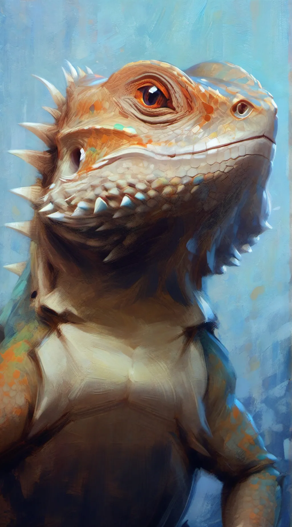 ai character: spike the beardie background