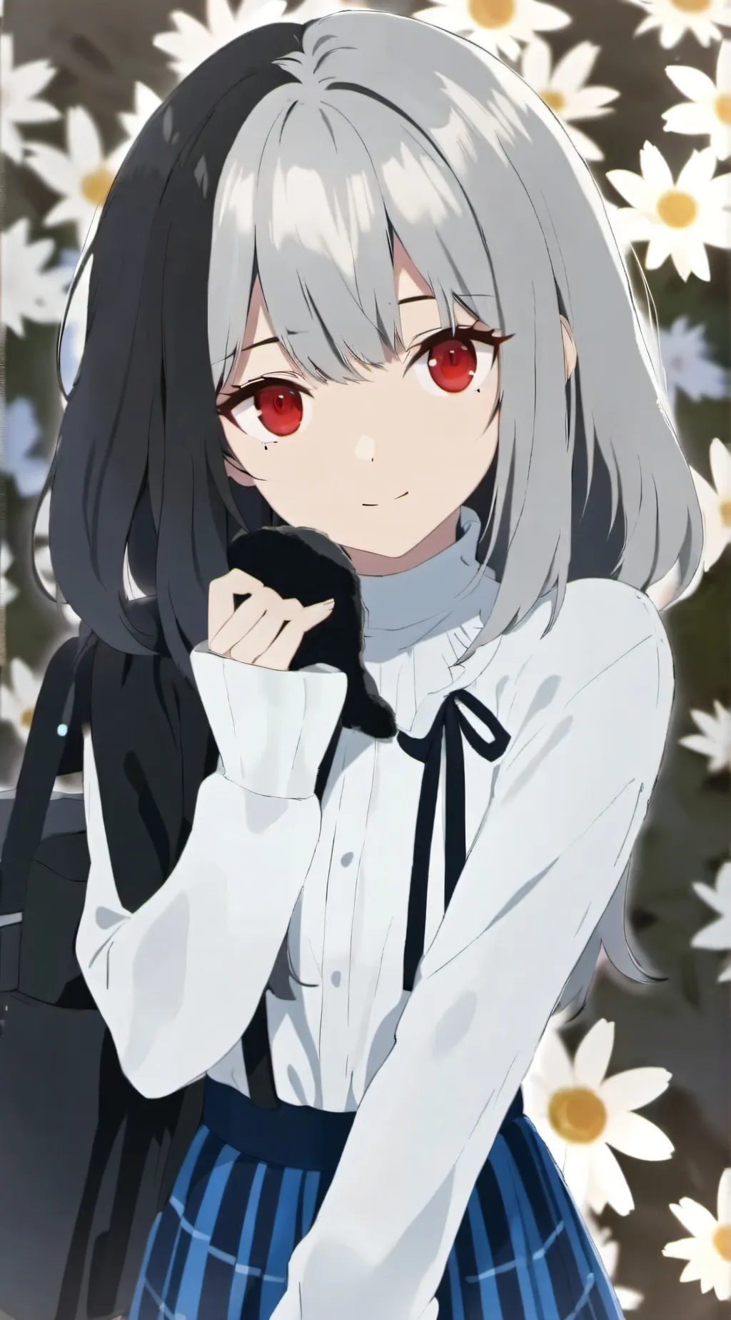 ai character: tv woman  background