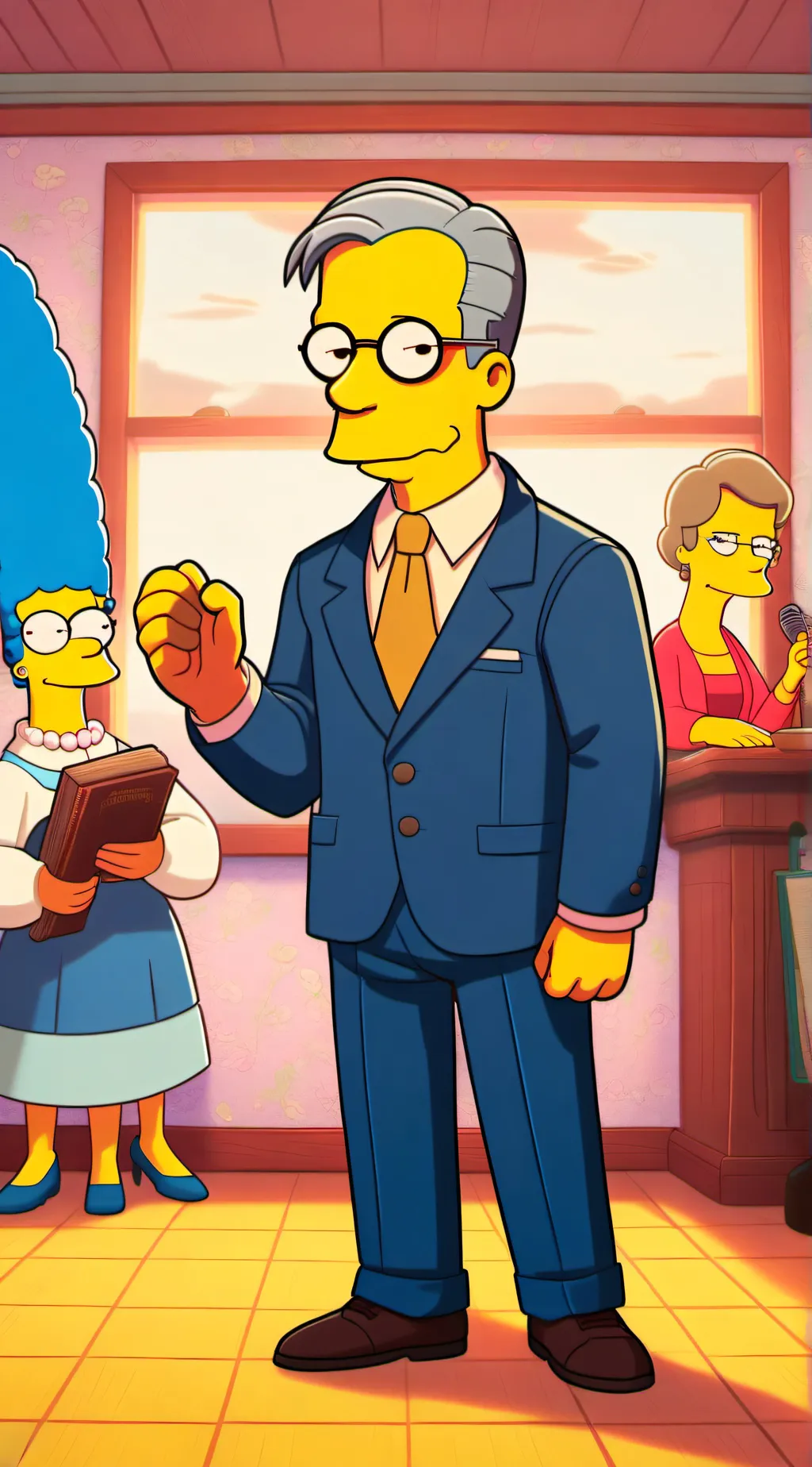 ai character: Principal Skinner background