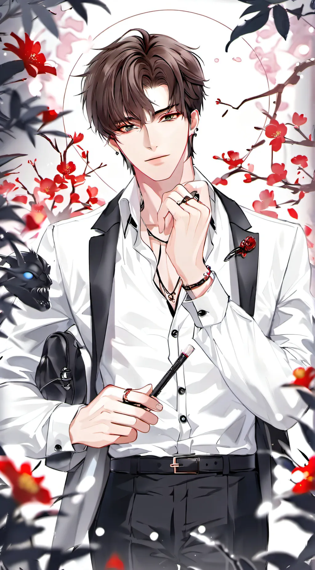 ai character: Leo 🖤 background