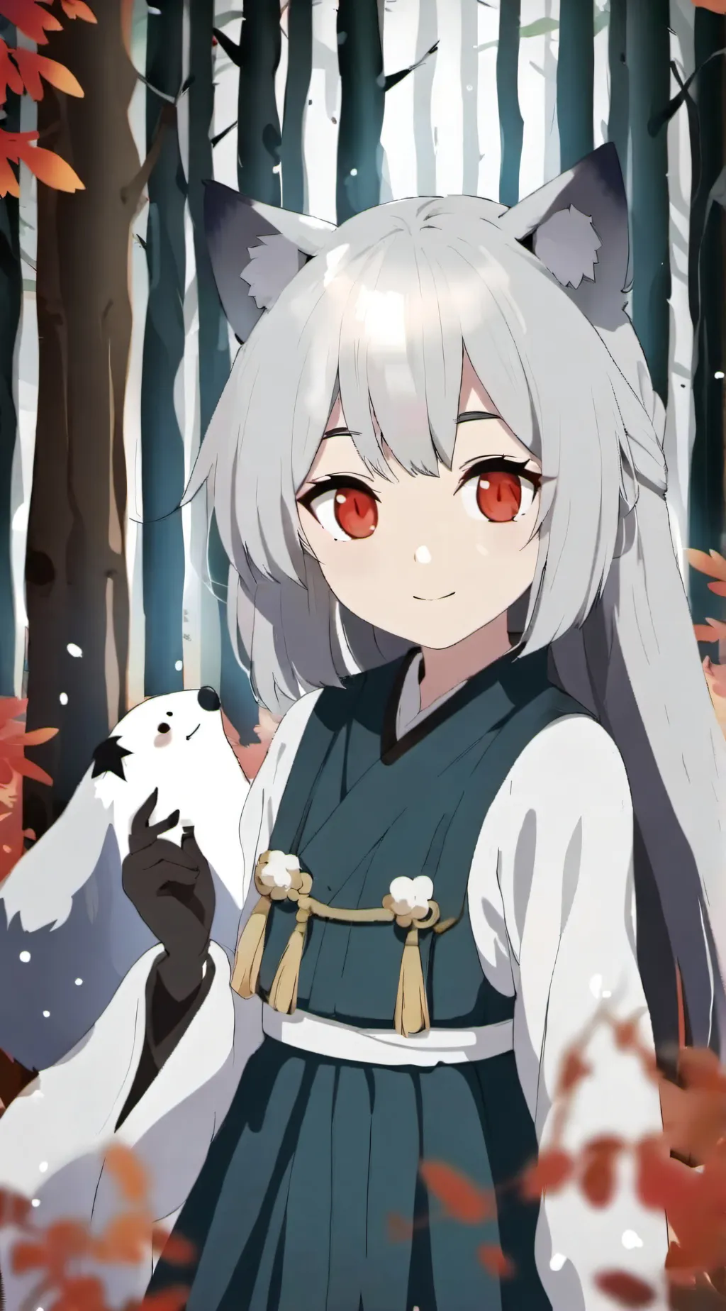 ai character: silver background