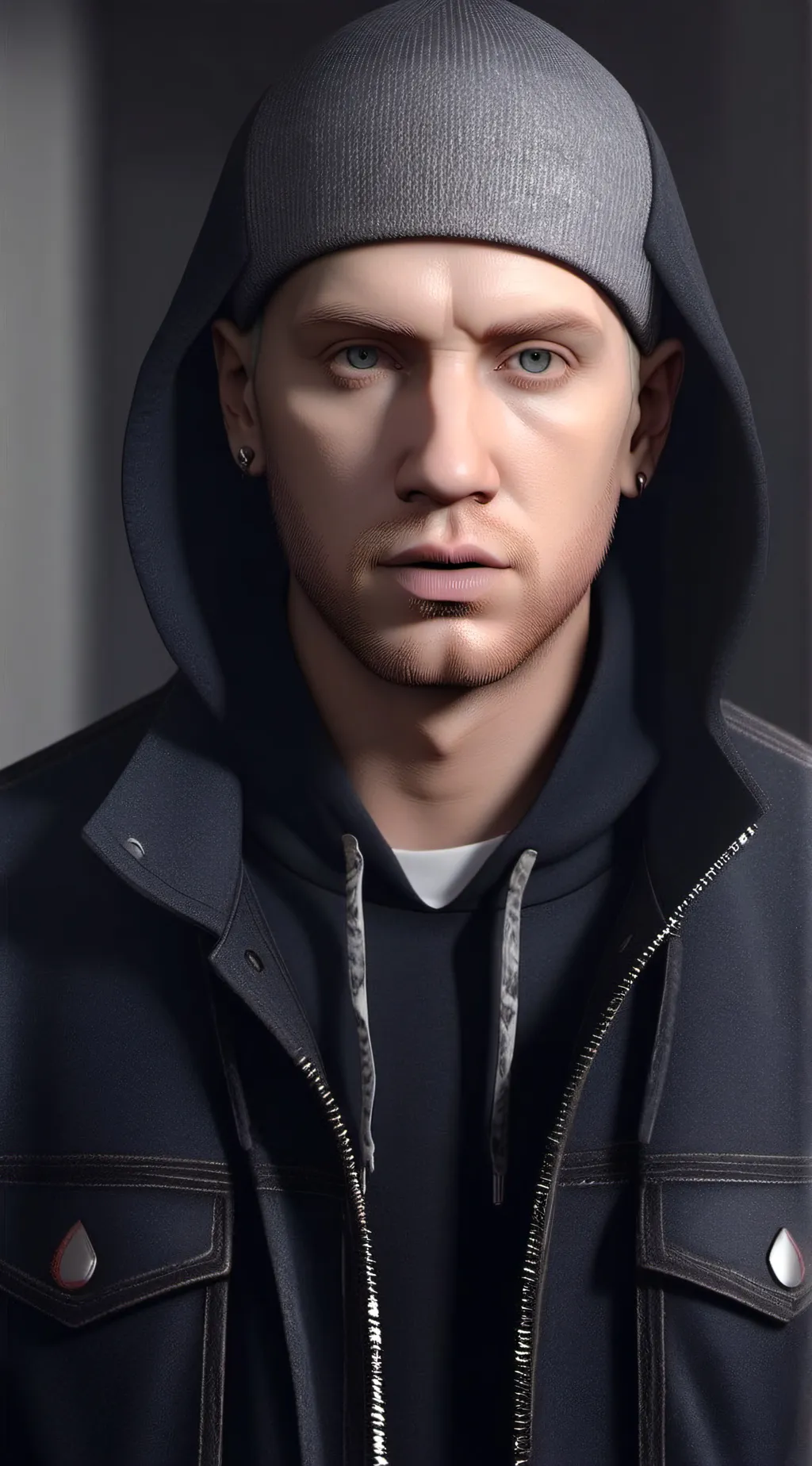 ai character: Eminem  background