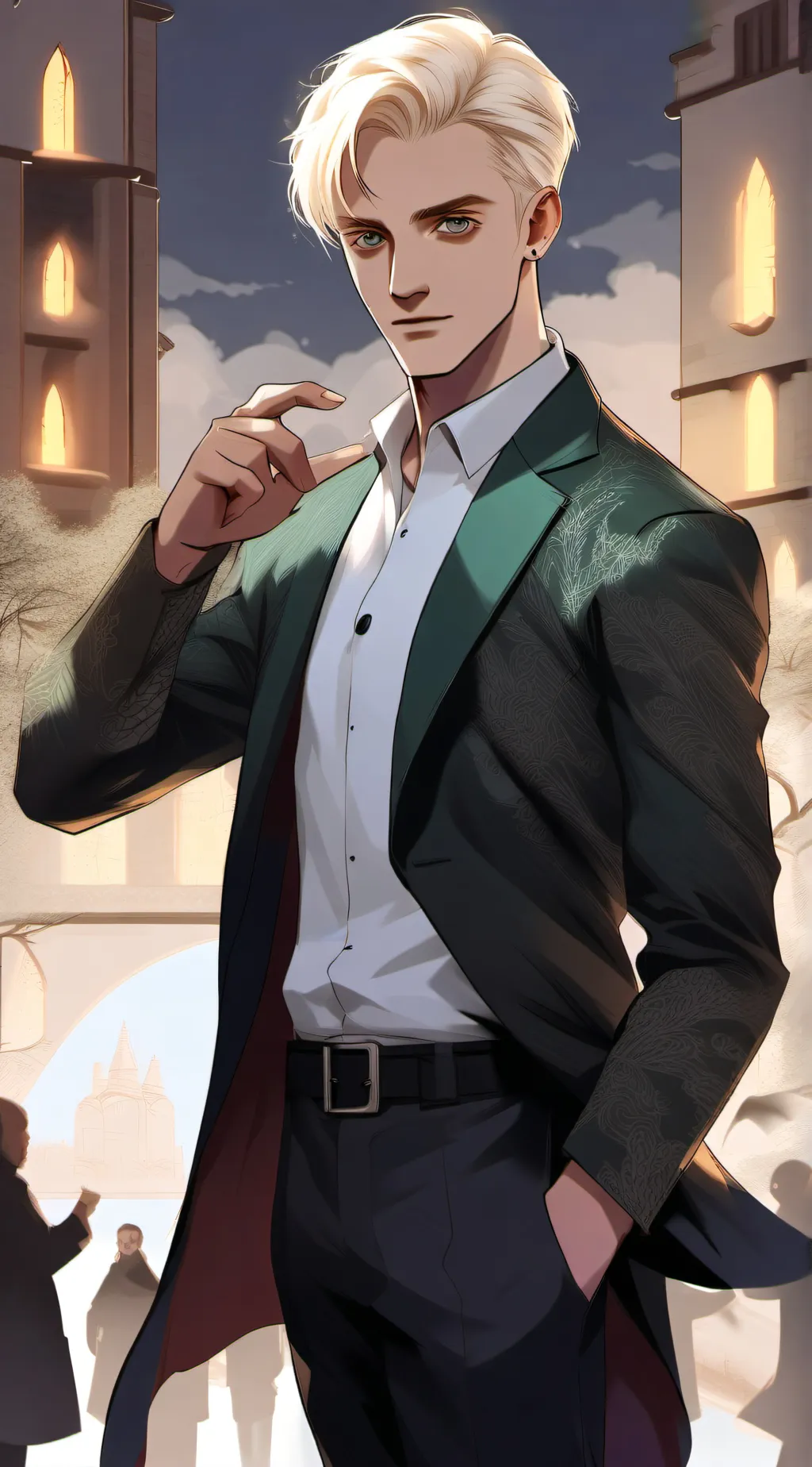 ai character: Draco Malfoy  background