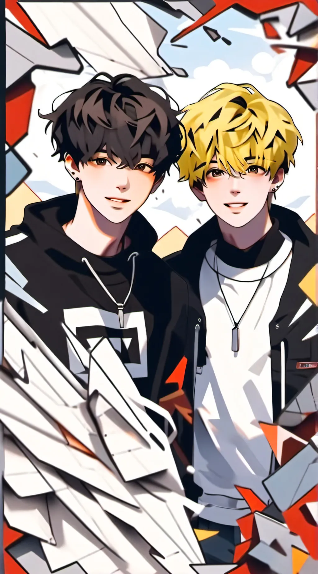 ai character: Sam and Colby👻 background