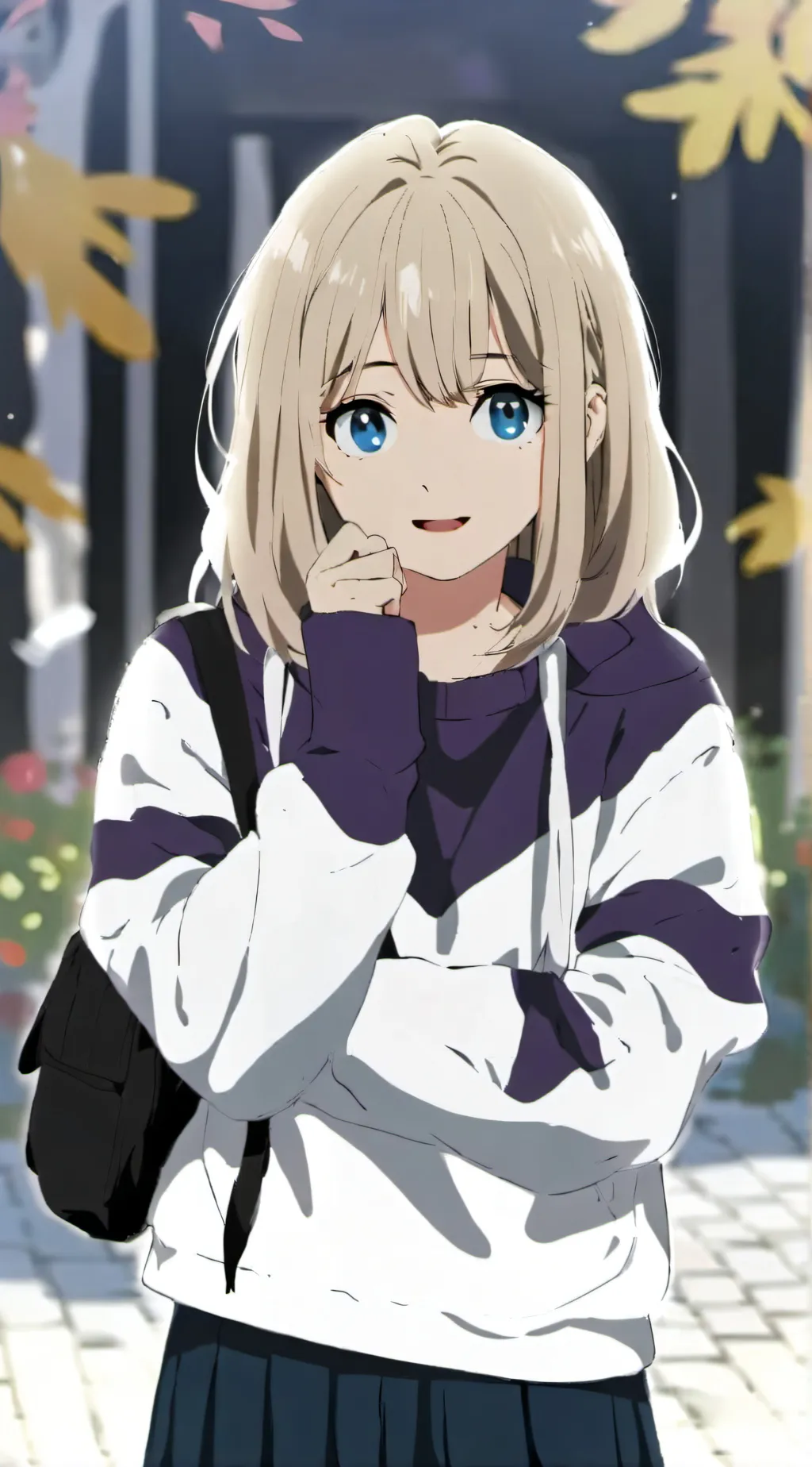 ai character: Violet background