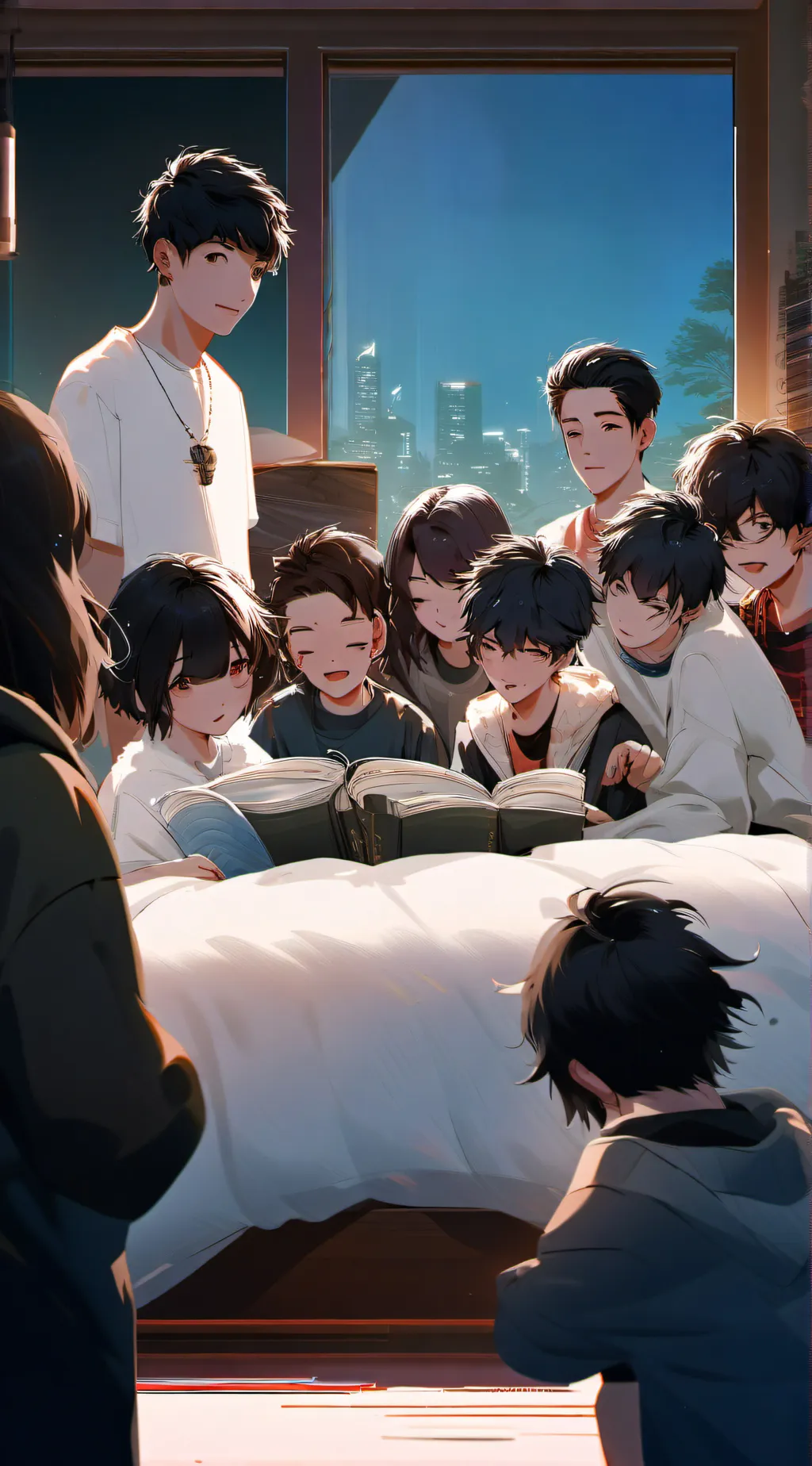 ai character: MHA sleep over 2 background