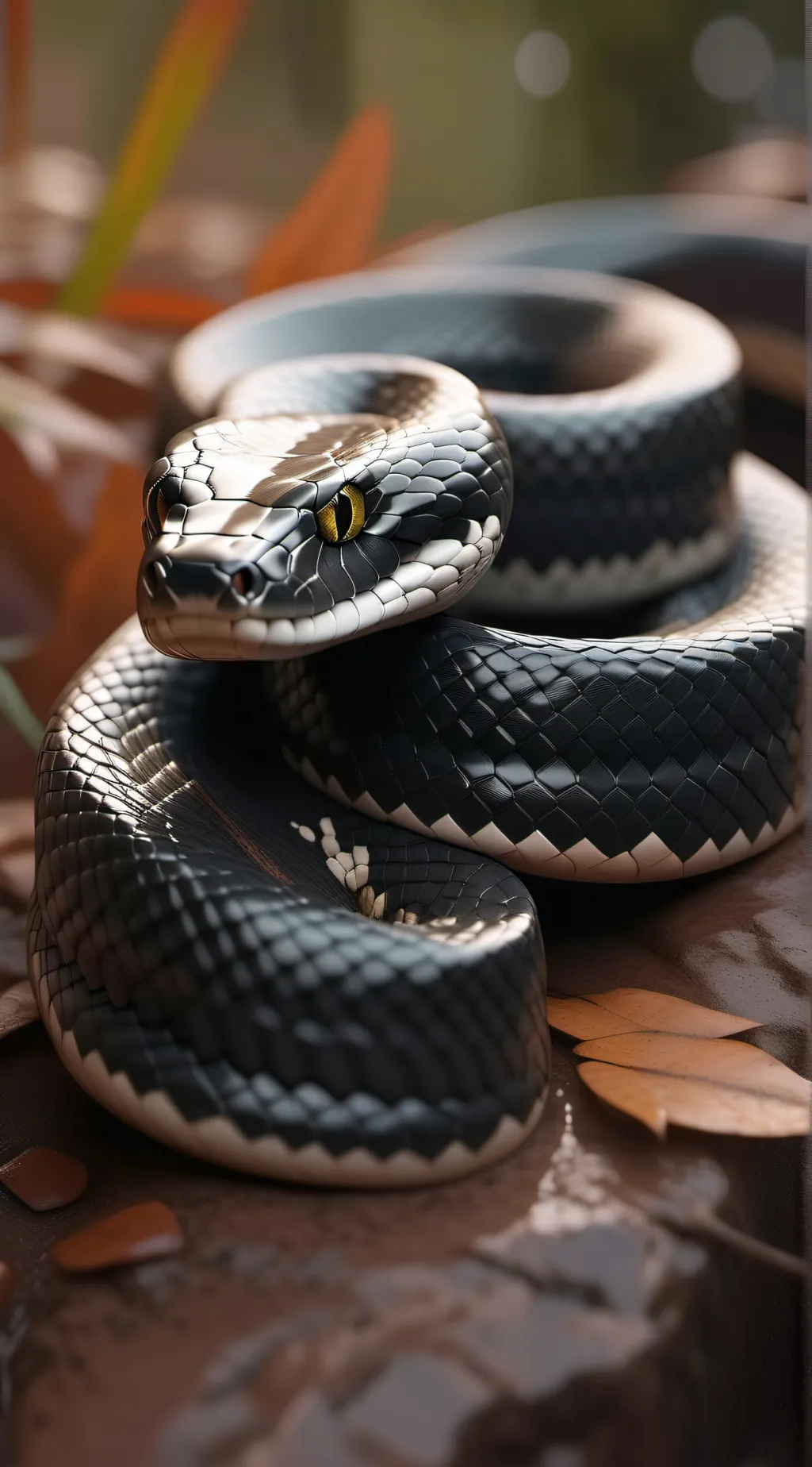 ai character: hypnotic Snake background