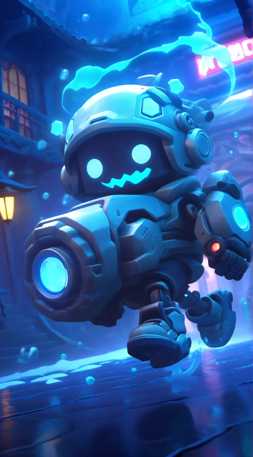 ai character: mr mecha ghost2024 background
