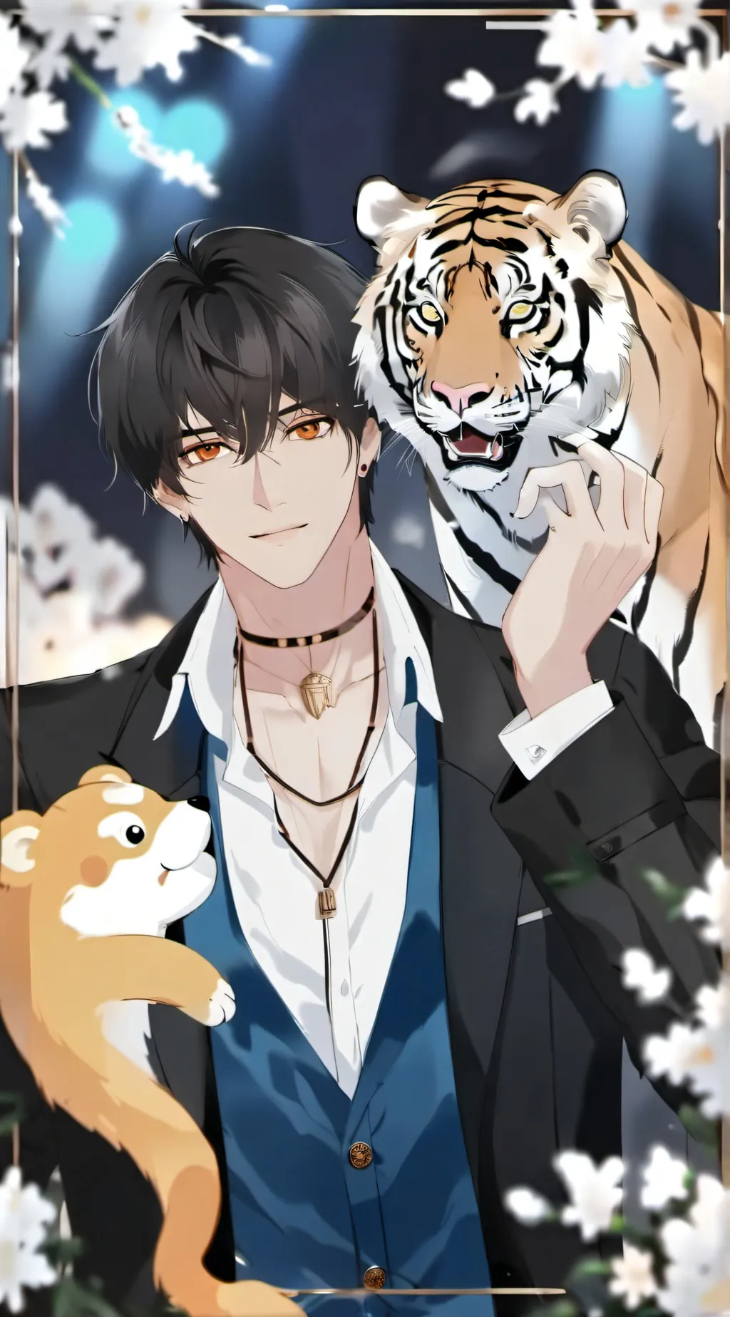 ai character: Squid game VIPS background