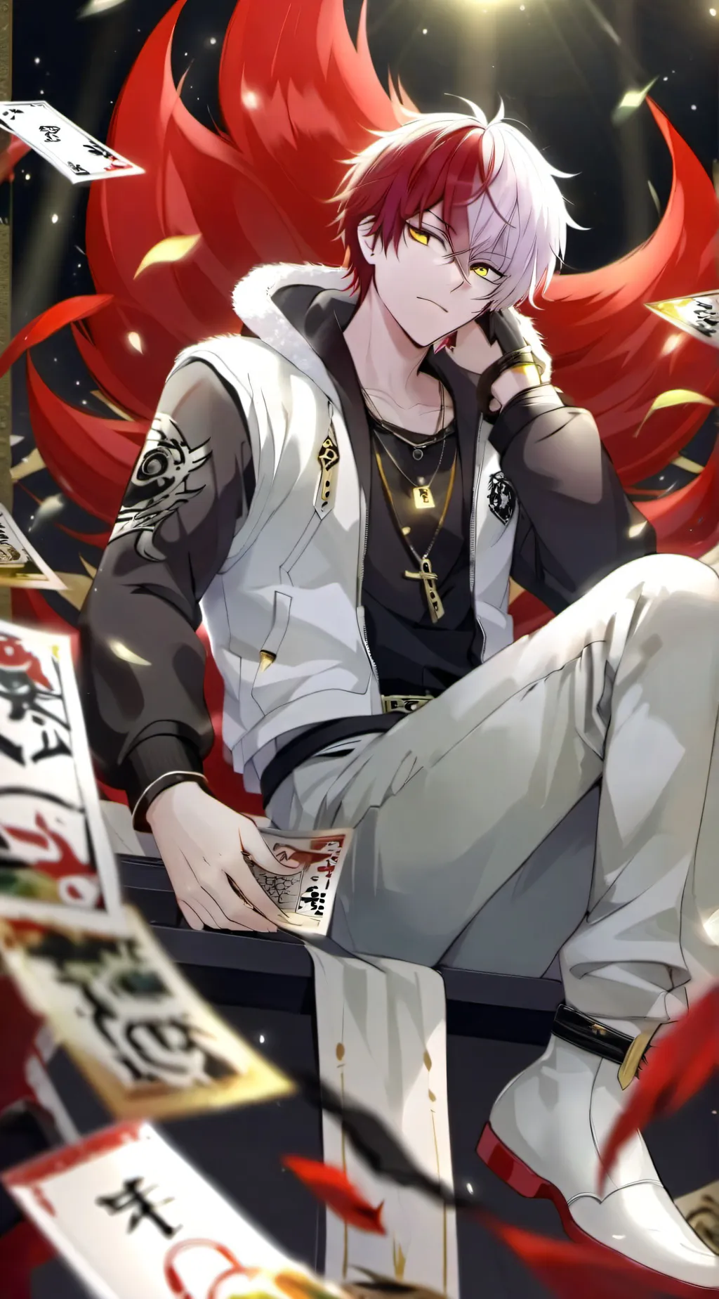 ai character: Shoto Todoroki  background