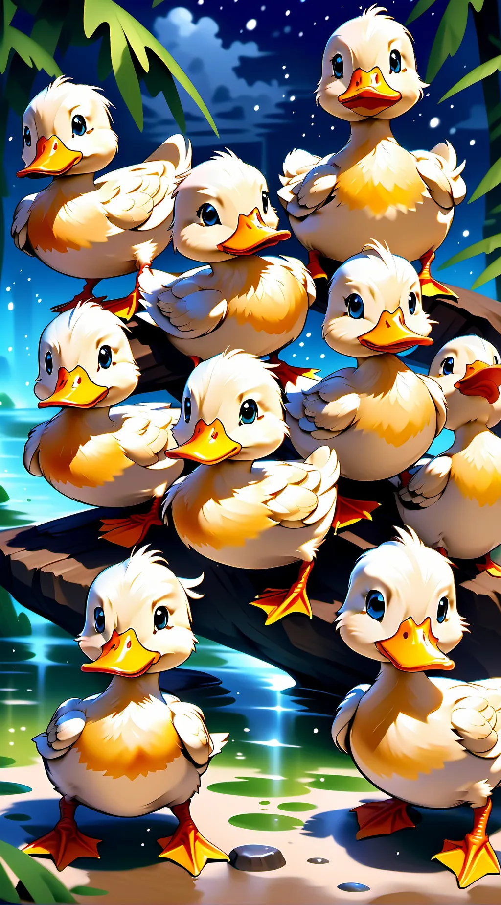 ai character: adorblle ducks background