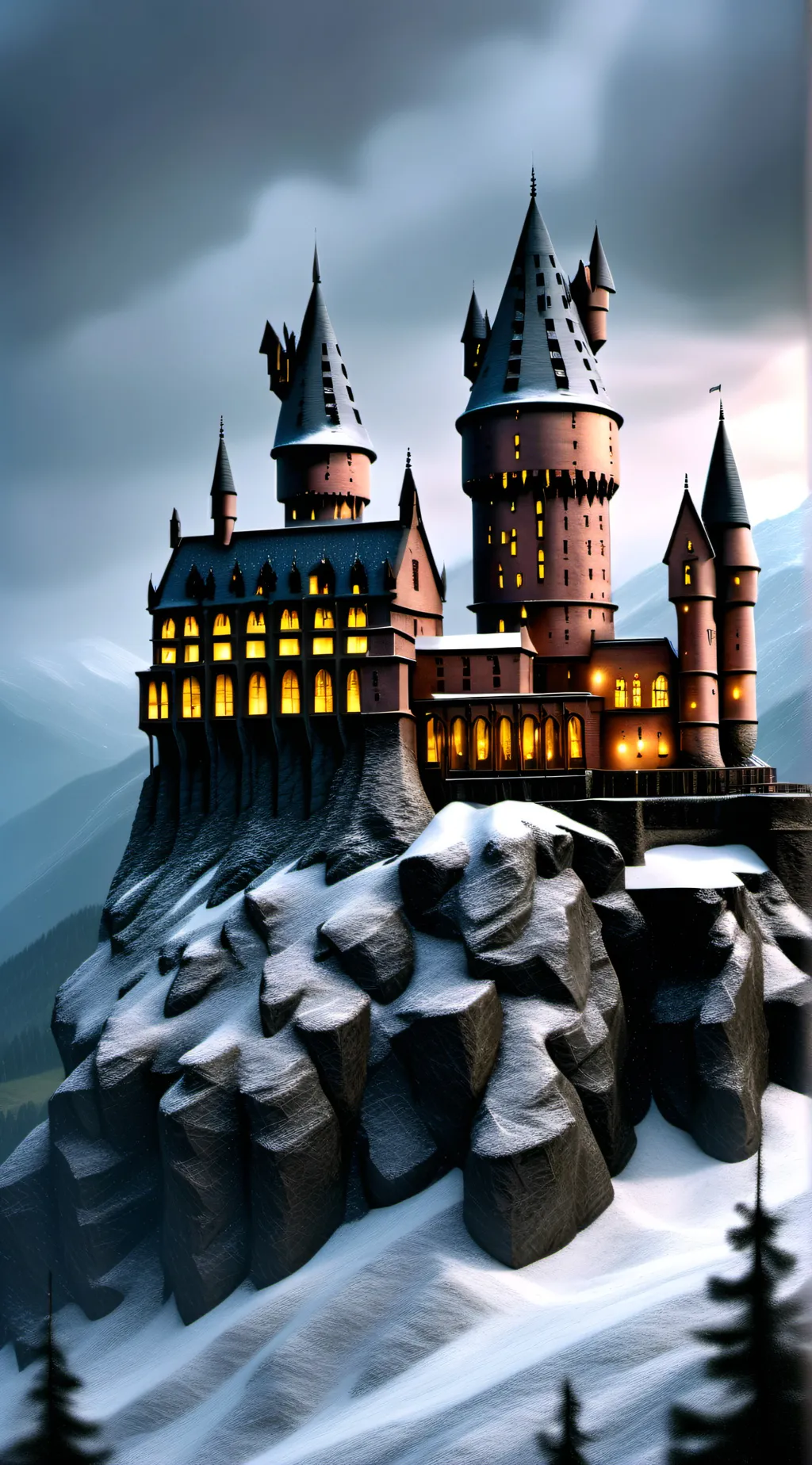 ai character: Hogwarts  background