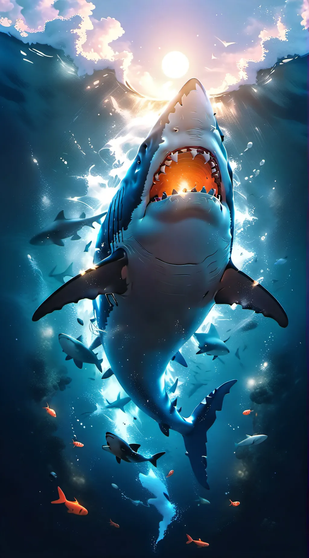 ai character: megalodon background